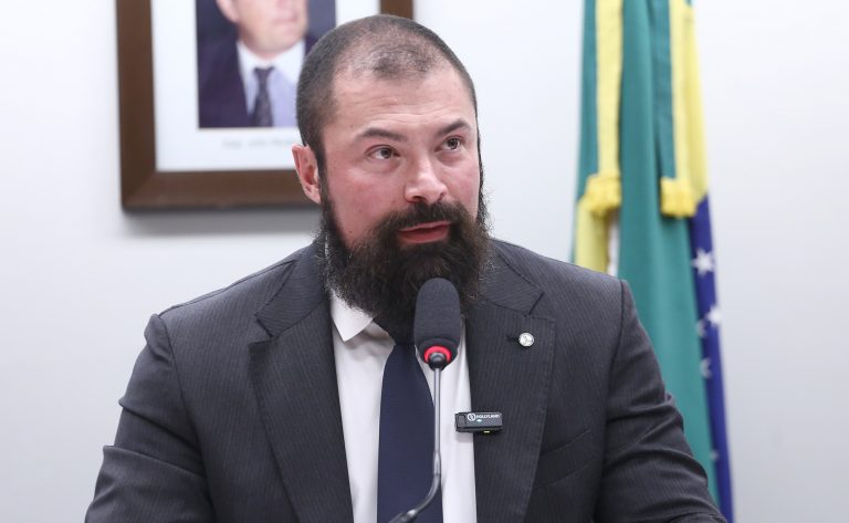 Deputado Delegado Paulo Bilynskyj (PL-SP) fala em comissão da Câmara dos Deputados