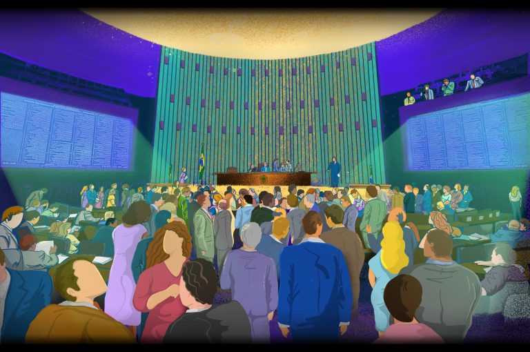 Brasília - geral - Câmara dos Deputados - Ilustração do Plenário da Câmara dos Deputados - Sessão ordinária - votação