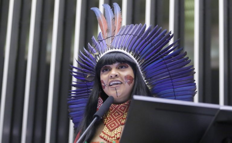 Homenagem da IV Marcha das Mulheres Indígenas. Dep. Célia Xakriabá (PSOL - MG)