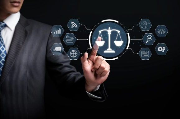 interseção entre ética e inteligência artificial dentro de estruturas legais, com foco em conformidade, segurança e equilíbrio da responsabilidade digital