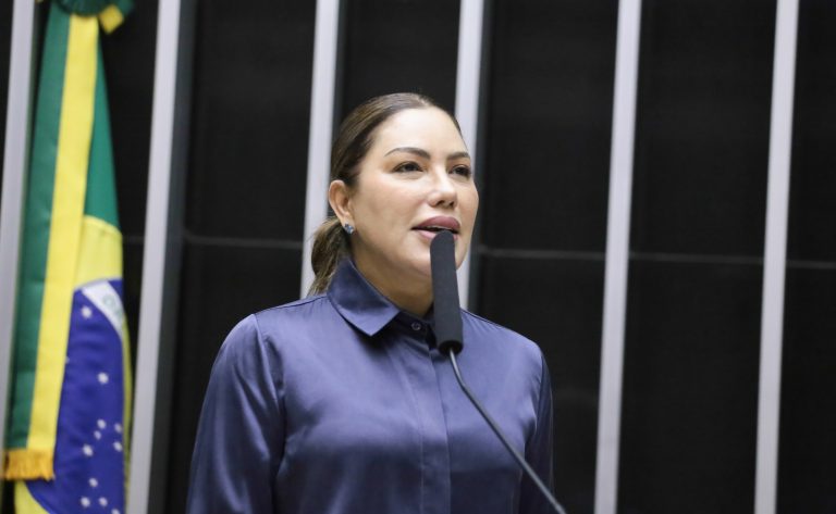 Deputada Renilce Nicodemos fala ao microfone