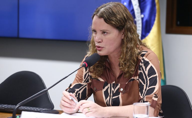 Deputada Nely Aquino (Podemos-MG) fala em comissão na Câmara dos Deputados