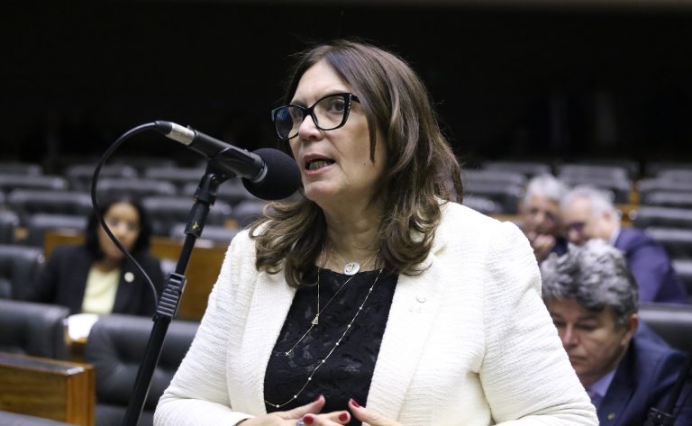 Deputada Bia Kicis (PL-DF) fala no Plenário da Câmara dos Deputados