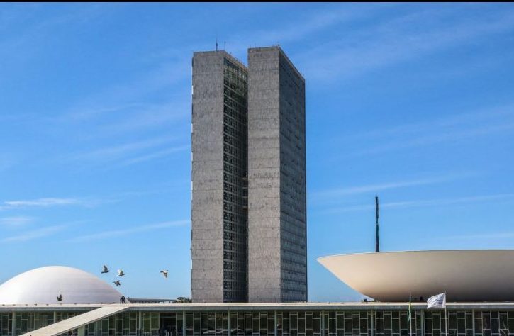 Brasília - monumentos e prédios públicos - Brasília - 22.05.2023 - Foto da Fachada do Congresso Nacional, em Brasília.