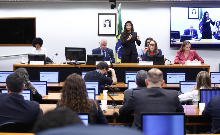 Audiência Pública - Execução das políticas de educação inclusiva para estudantes com deficiência visual. Secretária de Educação Continuada, Alfabetização de Jovens e Adultos, Diversidade e Inclusão - Ministério da Educação, Zara Figueiredo. Dep. Rodrigo Rollemberg (PSB - DF). Presidente - Fundo Nacional de Desenvolvimento da Educação do Ministério da Educação - FNDE/MEC, Fernanda Mara Pacobahyba. Representante - Associação Brasileira da Indústria, Comércio e Serviços de Tecnologia Assistiva - ABRIDEF, Leticia Dorfman Palma.