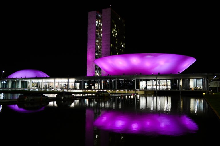 Congresso Nacional iluminado de roxo - Dia Mundial da Conscientização da Epilepsia - Purple Day - Epilepsia - Doença neurológica