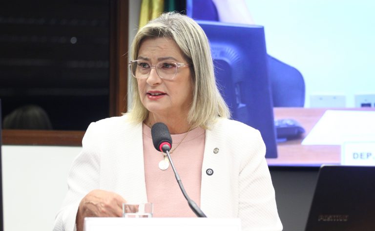 Deputada Ana Paula Leão (PP-MG) fala em comissão da Câmara dos Deputados