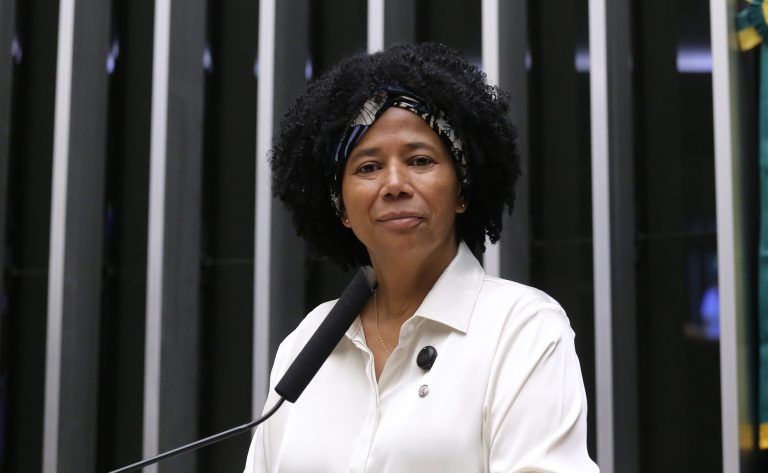 Deputada Silvia Cristina fala ao microfone