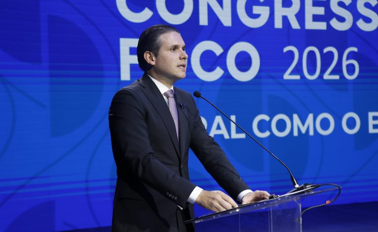 Presidente da Câmara dos Deputados, Hugo Motta (Republicanos-PB), na cerimônia do Prêmio Congresso em Foco 2026.
