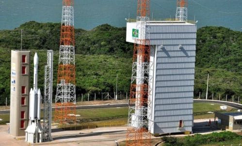 Base de lançamento de foguetes em Alcântara, no Maranhão