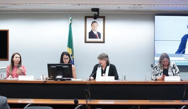 Audiência Pública - Programa Família Acolhedora. Coordenadora de SFA De Gestão Direta De Sapopema/Paraná, Helida Santin; Dep. Erika Kokay (PT - DF); Coordenadora geral dos Serviços de Proteção Social Especial de Alta Complexidade - MDS, Ana Angélica Campelo De Albuquerque E Melo
