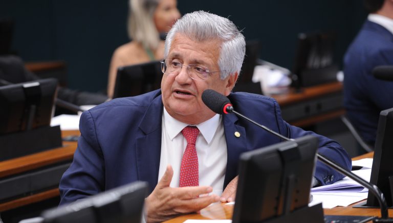 Deputado Bacelar durante reunião de comissão