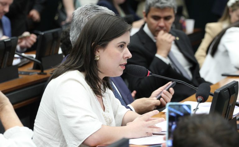 Deputada Sâmia Bomfim (Psol-SP) fala em comissão da Câmara dos Deputados