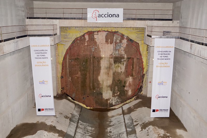 Chegada da Tuneladora à Estação Brasilândia da Linha 6-Laranja