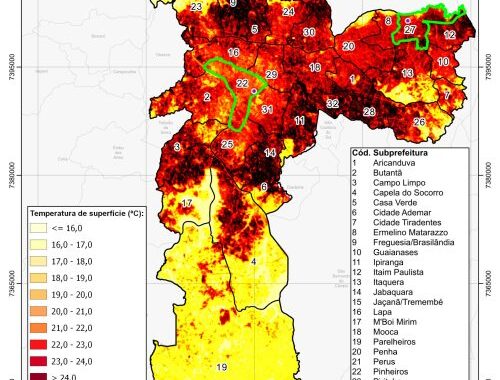 Pesquisa da USP mostra que periferia tem temperaturas mais altas na cidade de São Paulo