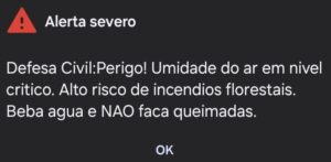 Defesa Civil emite alerta severo de baixa umidade do ar para 511 municípios paulistas nesta quinta (11); veja lista