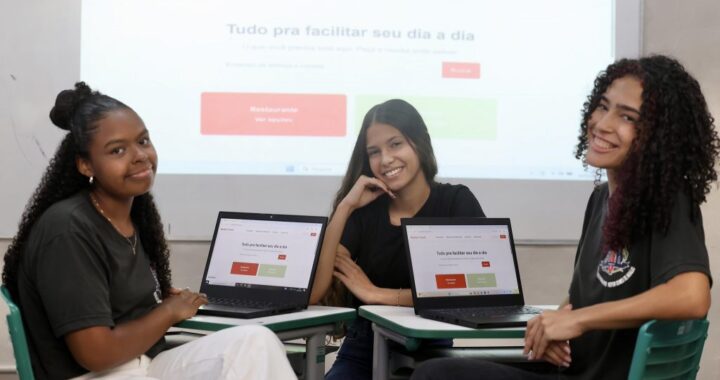 Estudantes da rede estadual criam site de denúncias de violência contra a mulher que simula portal de delivery de comida