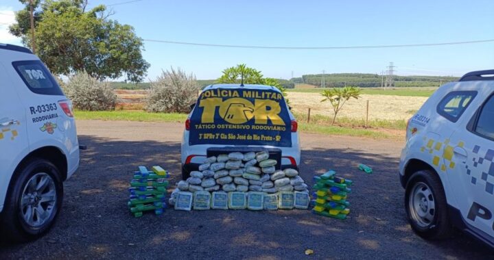 Casal é preso em estacionamento de supermercado com 90 kg de drogas, em Olímpia, interior de SP