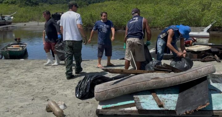 Governo de SP retira mais de 164 toneladas de lixo do mar no litoral paulista