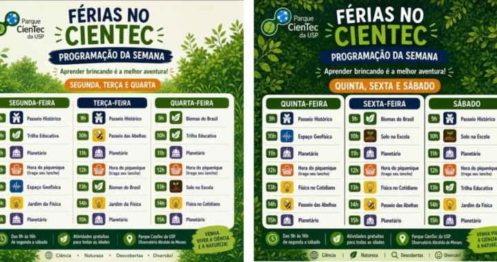 Parque de Ciência e Tecnologia da USP oferece programação gratuita de férias
