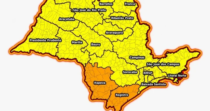 São Paulo terá domingo (20) chuvoso, com tempo instável em todas as regiões do Estado